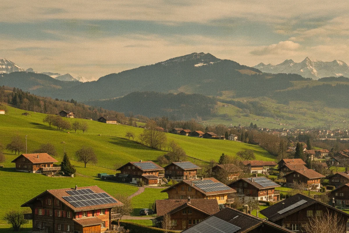Panneaux solaires à Bulle, Fribourg